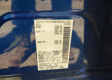 2018 Nissan Leaf S/Sv/Sl from USA, damaged, VIN 1N4AZ1CP9JC301882